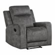 Lexicon Yates Microfiber Reclining Chair in Brownish gray