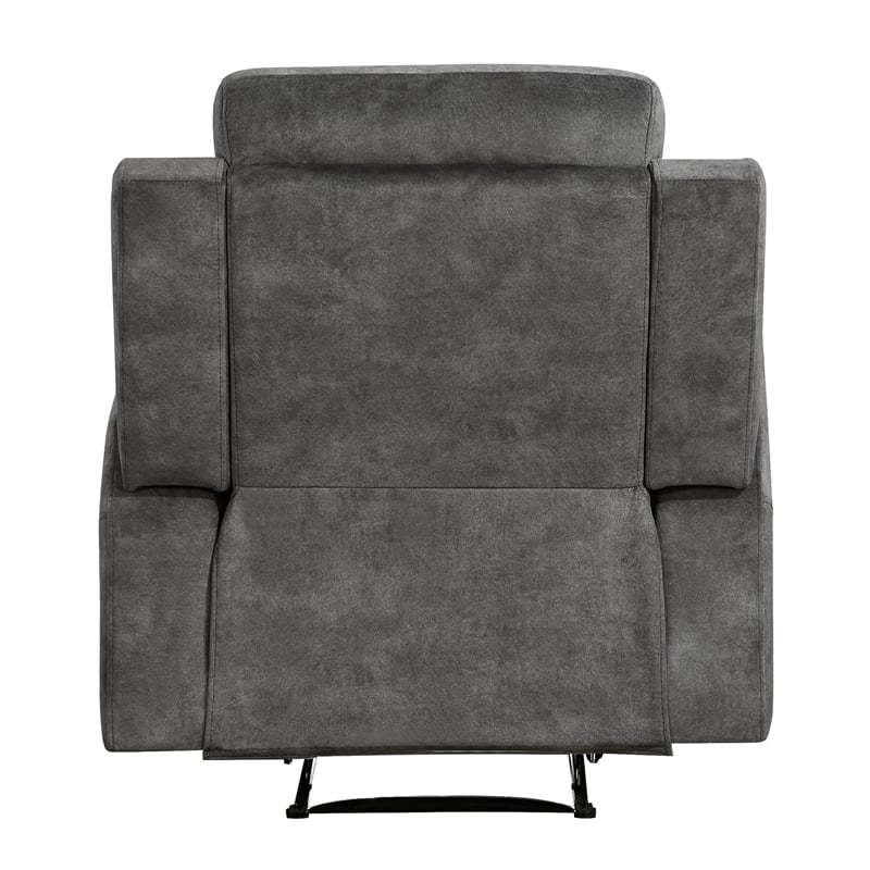Lexicon Yates Microfiber Reclining Chair in Brownish gray