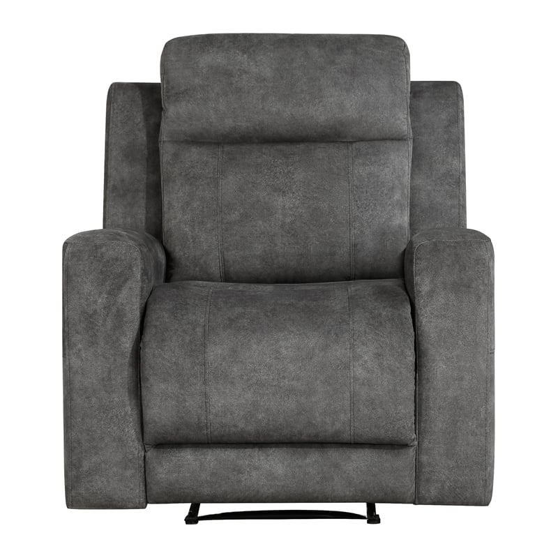Lexicon Yates Microfiber Reclining Chair in Brownish gray