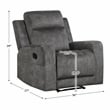 Lexicon Yates Microfiber Reclining Chair in Brownish gray