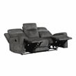 Lexicon Yates Microfiber Double Reclining Sofa in Brownish Gray