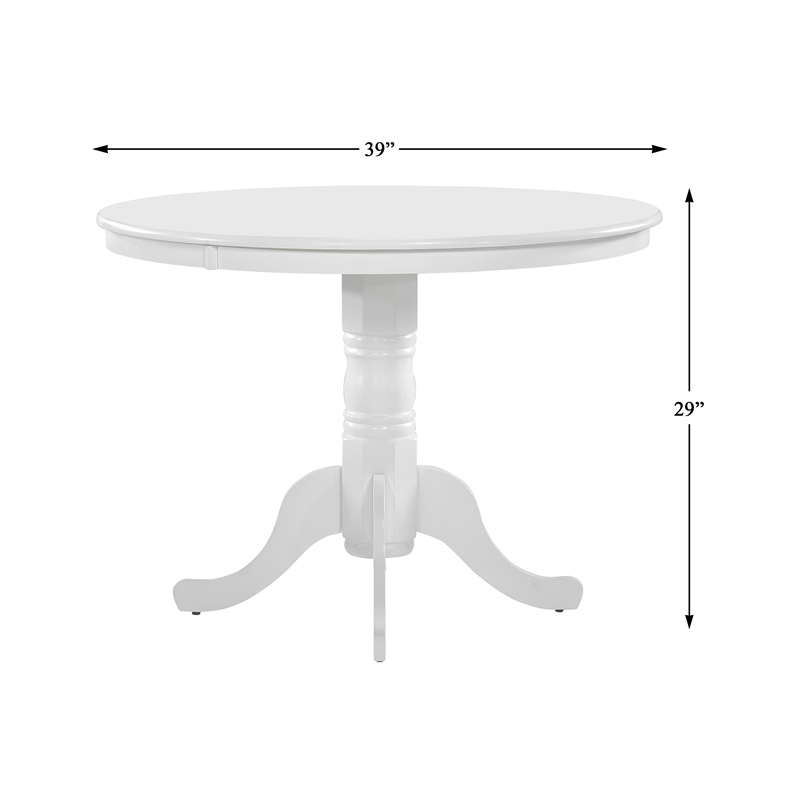 Lexicon Shelby Wood Dining Room Table in White finish