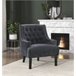 Lexicon Charisma Chenille Accent Chair in Black