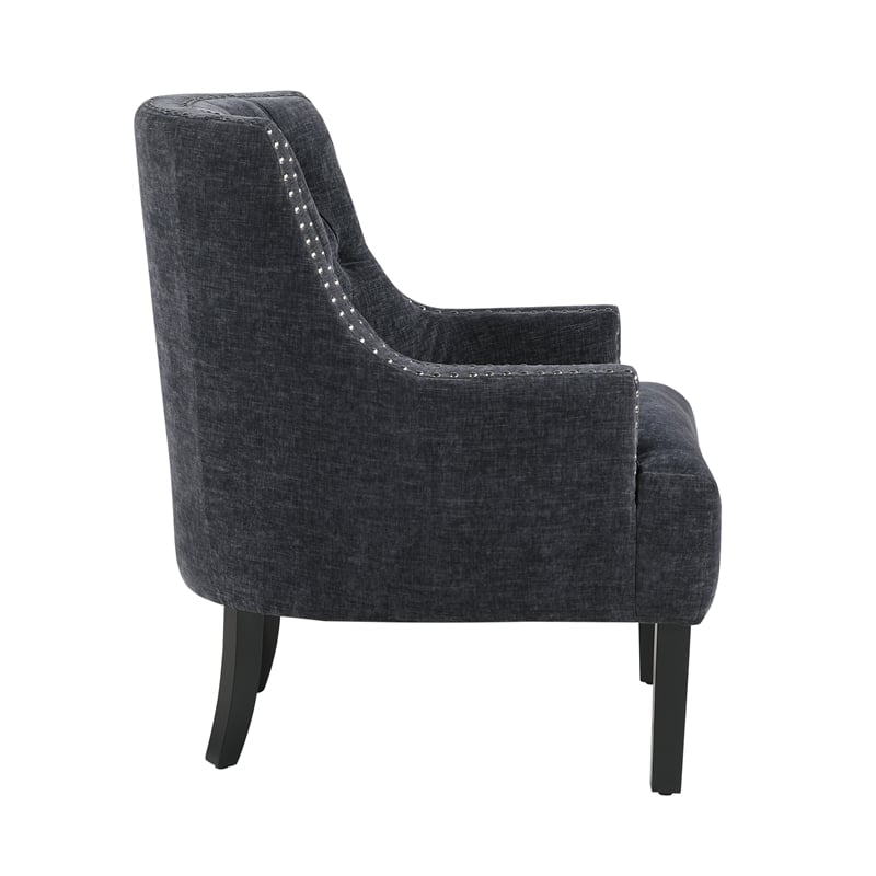 Lexicon Charisma Chenille Accent Chair in Black