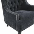 Lexicon Charisma Chenille Accent Chair in Black