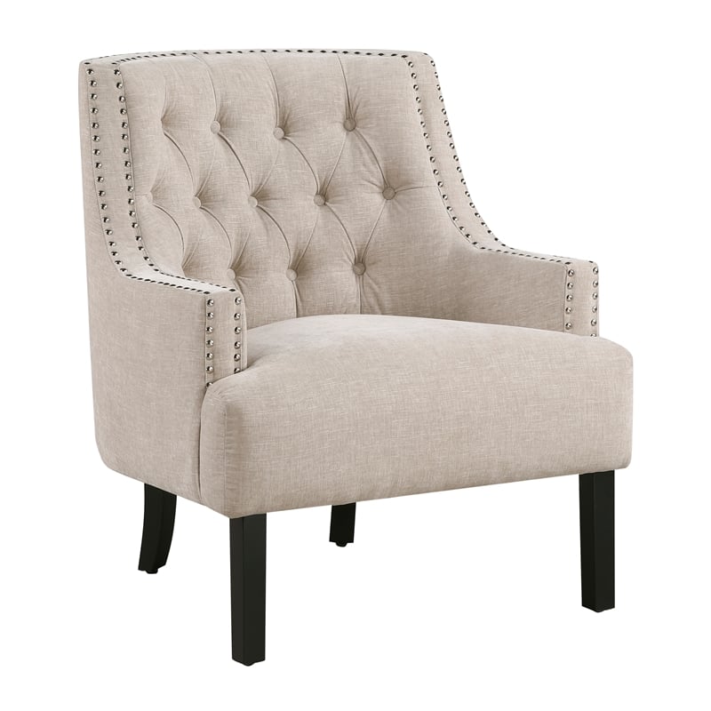 Lexicon Charisma Chenille Accent Chair in Beige