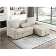 Lexicon Gallatin 2-Pcs Corduroy Sectional with Right Chaise in Beige& Light Gray