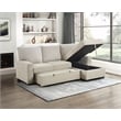 Lexicon Gallatin 2-Pcs Corduroy Sectional with Right Chaise in Beige& Light Gray