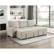 Lexicon Gallatin 2-Pcs Corduroy Sectional with Right Chaise in Beige& Light Gray