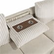 Lexicon Gallatin 2-Pcs Corduroy Sectional with Right Chaise in Beige& Light Gray