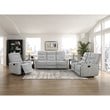 Lexicon Lyndon Chenille Double Reclining Sofa in Gray