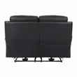 Lexicon Hancock Leather Power Double Reclining Love Seat in Black