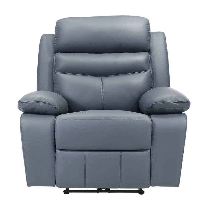 Lexicon Hancock Leather Power Reclining Chair in Blue