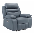 Lexicon Hancock Leather Power Reclining Chair in Blue