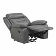 Lexicon Laconia Leather Reclining Chair in Dark gray
