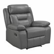 Lexicon Laconia Leather Reclining Chair in Dark gray