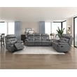 Lexicon Laconia Leather Reclining Chair in Dark gray