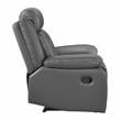 Lexicon Laconia Leather Reclining Chair in Dark gray
