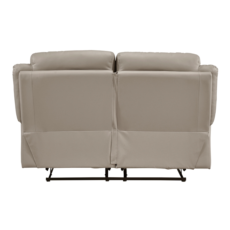 Lexicon Laconia Leather Double Reclining Love Seat in Latte