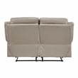Lexicon Laconia Leather Double Reclining Love Seat in Latte