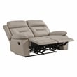 Lexicon Laconia Leather Double Reclining Love Seat in Latte