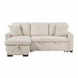 Lexicon Rhett 3-Piece Corduroy Reversible Sectional in Beige