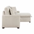 Lexicon Rhett 3-Piece Corduroy Reversible Sectional in Beige