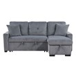 Lexicon Rhett 3-Piece Corduroy Reversible Sectional in Dark Gray