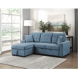 Lexicon Waitsfield 2-Piece Textured Sectional with Left Chaise in Blue
