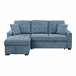 Lexicon Waitsfield 2-Piece Textured Sectional with Left Chaise in Blue