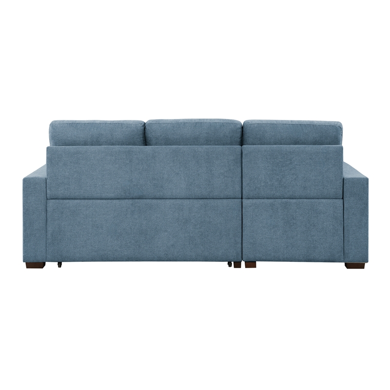 Lexicon Waitsfield 2-Piece Textured Sectional with Left Chaise in Blue