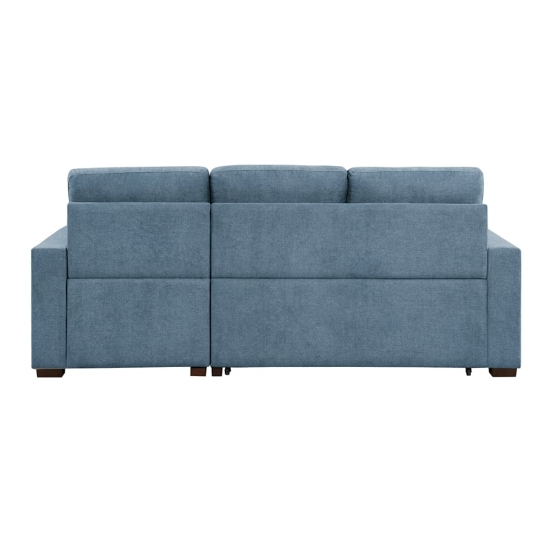 Lexicon Waitsfield 2-Piece Textured Sectional with Right Chaise in Blue