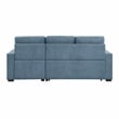 Lexicon Waitsfield 2-Piece Textured Sectional with Right Chaise in Blue