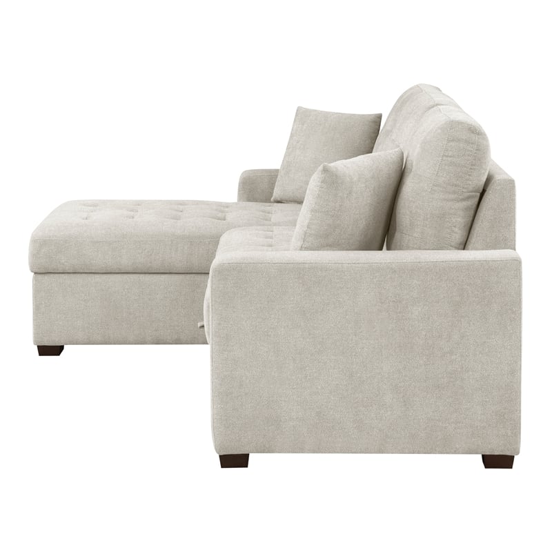 Lexicon Waitsfield 2-Piece Textured Sectional with Left Chaise in Sand