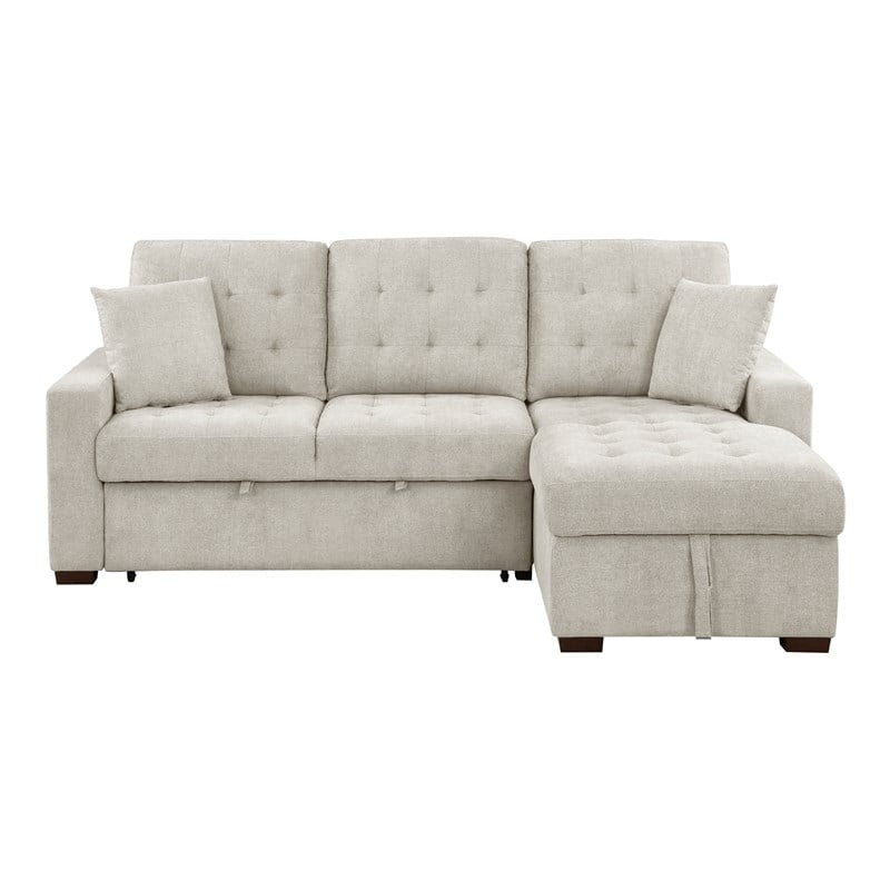 Lexicon Waitsfield 2-Piece Textured Sectional with Right Chaise in Sand