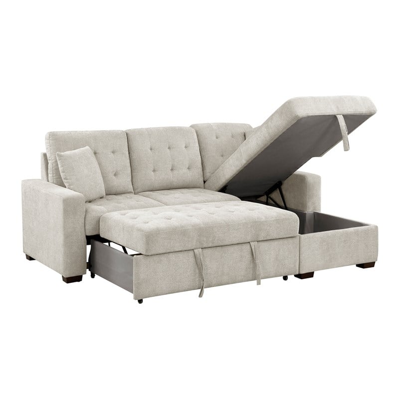 Lexicon Waitsfield 2-Piece Textured Sectional with Right Chaise in Sand