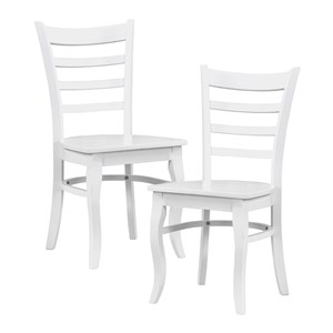 Lexicon Bonnie Wood Dining Room Side Chair& set of 2 in White finish