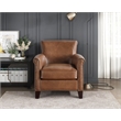 Lexicon Braintree Leather Accent chair& Brown all Top Grain Leather in Brown