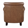 Lexicon Braintree Leather Accent chair& Brown all Top Grain Leather in Brown