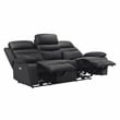Lexicon Hancock 2-Piece Leather Sofa Set in Black