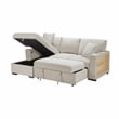 Lexicon Pompano Boucle Sectional with Left Chaise in Beige