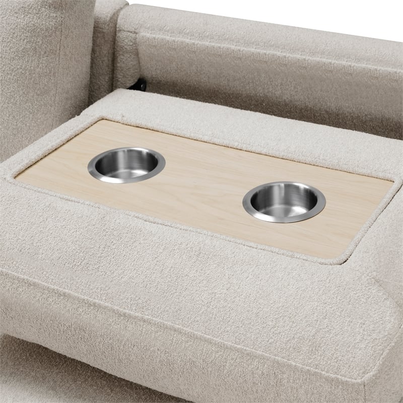 Lexicon Pompano Boucle Sectional with Left Chaise in Beige