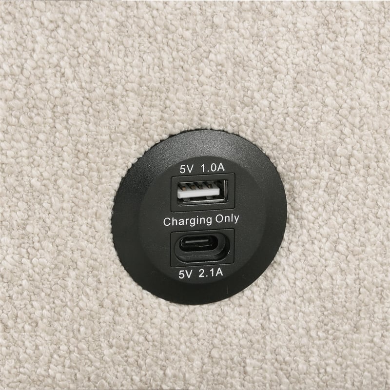 Lexicon Pompano Boucle Sectional with Left Chaise in Beige