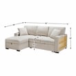 Lexicon Pompano Boucle Sectional with Left Chaise in Beige
