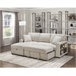 Lexicon Pompano Boucle Sectional with Left Chaise in Beige