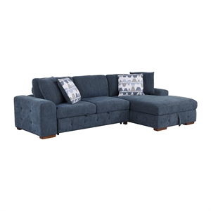 Lexicon Raife 2-Piece Chenille Sectional with Right Chaise in Gray