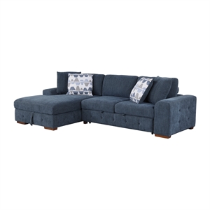 Lexicon Raife 2-Piece Chenille Sectional with Left Chaise in Gray