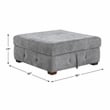Lexicon Raife 5-Piece Chenille Sectional with Left Chaise and Ottoman in Gray