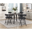 Lexicon Crowley Metal and Wood Counter Height Table in Black