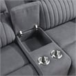 Lexicon Dean Microfiber Double Reclining Love Seat in Gray
